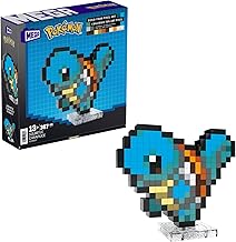 Mega Pokémon Squirrel Construction Set, Articulated Figure, Retro Pixelated Style, 15 cm, Wall or Table Decoration, 367 Pieces, Collectable, Children's Toy, Age 7 Years, HTH77