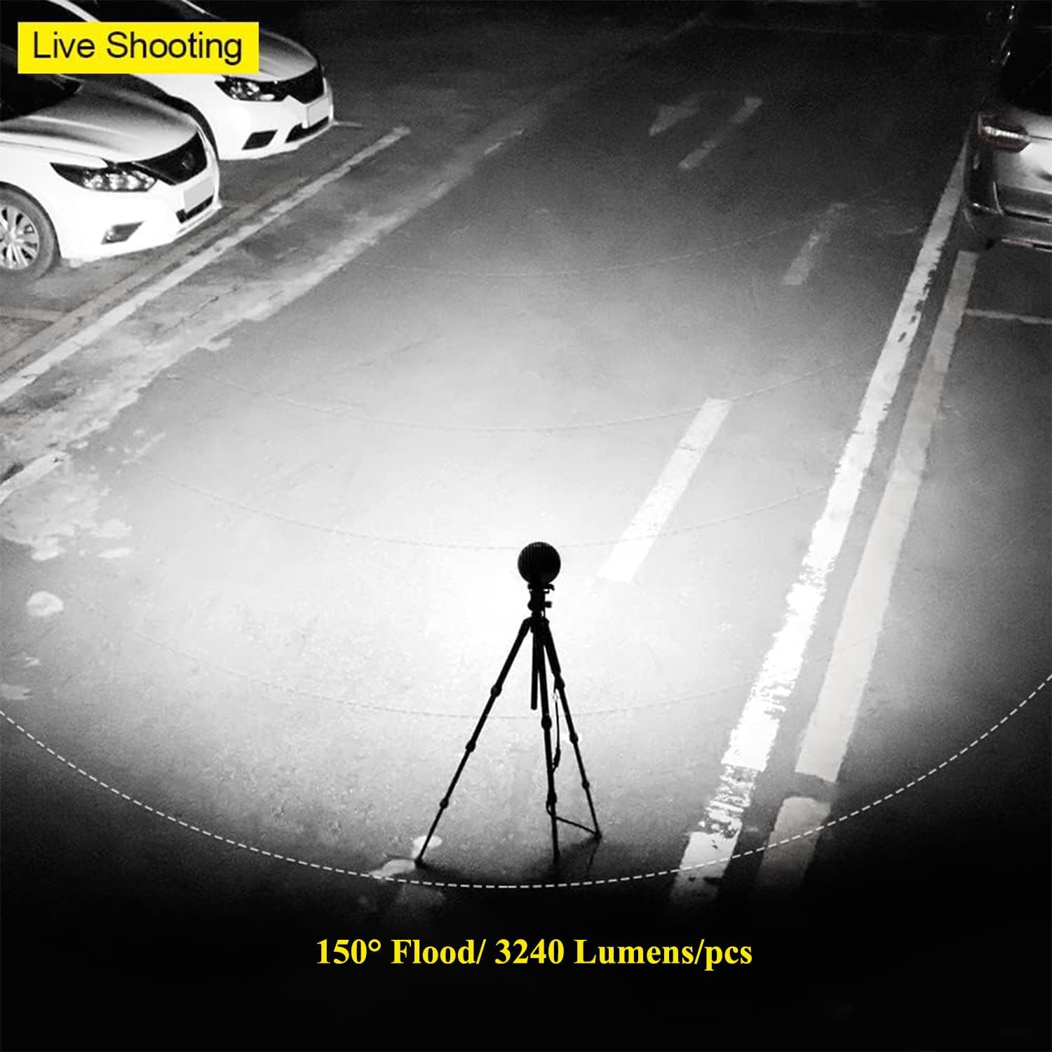 Cordless LED Work Light for Dewalt 18v/20v Battery, 36W 3240LM Flood Lamp with USB & Type-C Charging Port and Low Voltage Protection