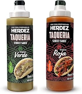 Herdez Taqueria Street Sauce, Original Verde and Roja, 9.3 oz each