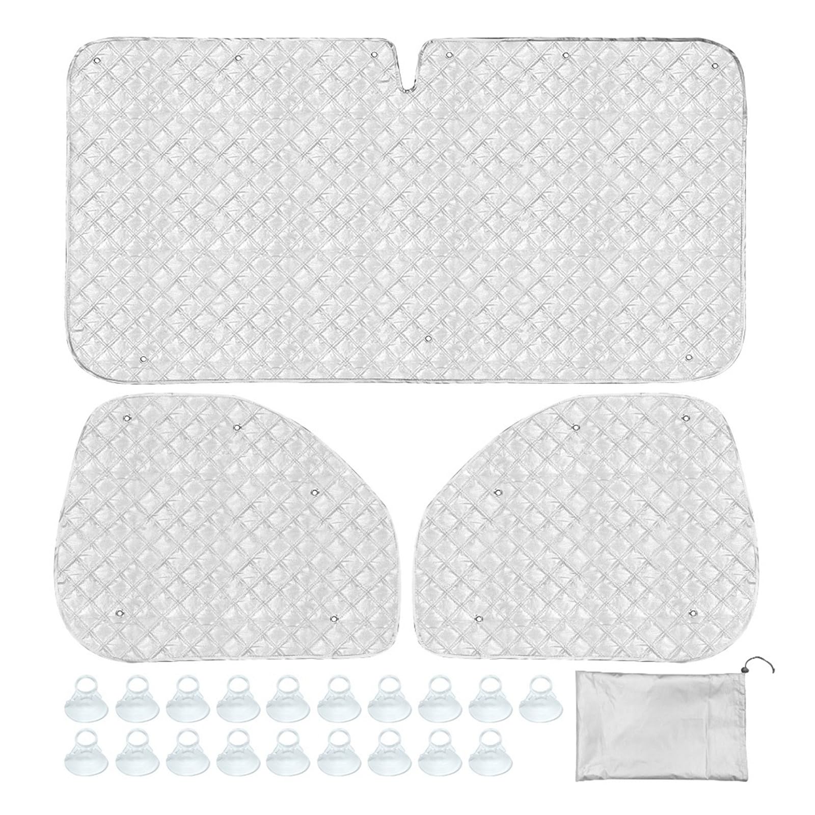 3pcs Internal Thermal Blinds Windscreen Sunshades Cover for FIAT Ducato 2006-2022 do Peugeot Boxer for Citroen Relay 7 Layers Front Cab Shield