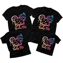 FASHGL Magical Family Shirts Matching 2026 Vacation Family Matching Outfits | Family Vacation Shirts 2026 Cartoon Graphic Shirt Family Travel T-Shirts Cute Summer Trip Clothes