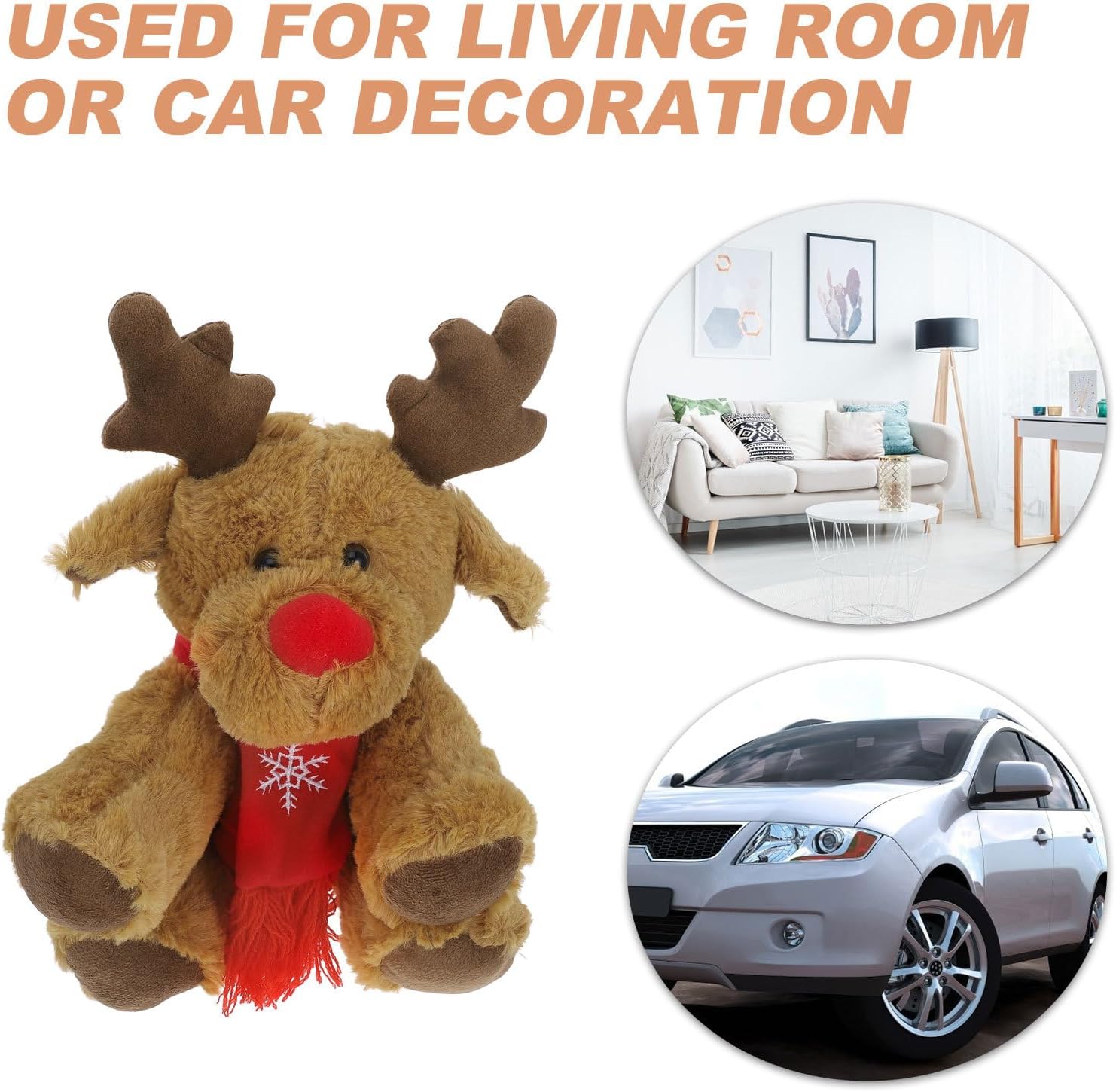 Zerodeko Christmas Plush Elk, Soft Reindeer Deer Doll, Cozy Holiday Décor, 29cm Christmas Plush Animal, Ideal for Festive Home Decoration - Image 8