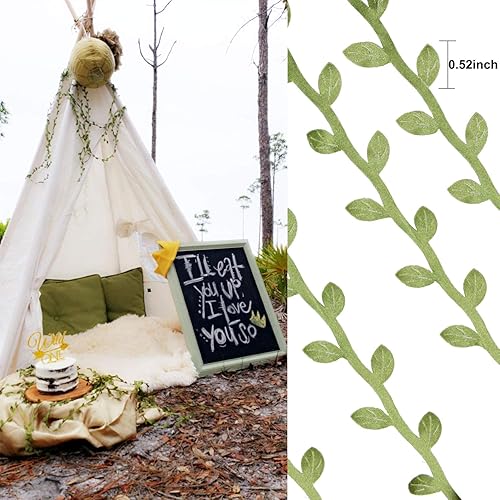 Miniatura 2 de Hojas artificiales de vid de 265 pies, guirnaldas de hojas artificiales, plantas colgantes falsas, guirnalda de follaje falso, guirnalda de