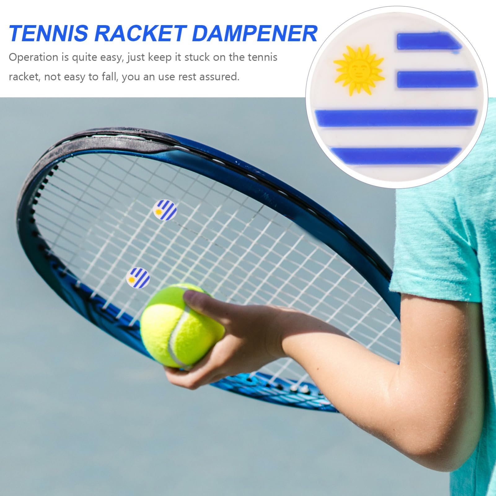 TOYANDONA 30stücke Tennis Racket Dämpfer Mit Uruguayanischem Flaggen-Design Effektiver Stoßdämpfer Für Vibrationen Für Tennisliebhaber Altersgruppen