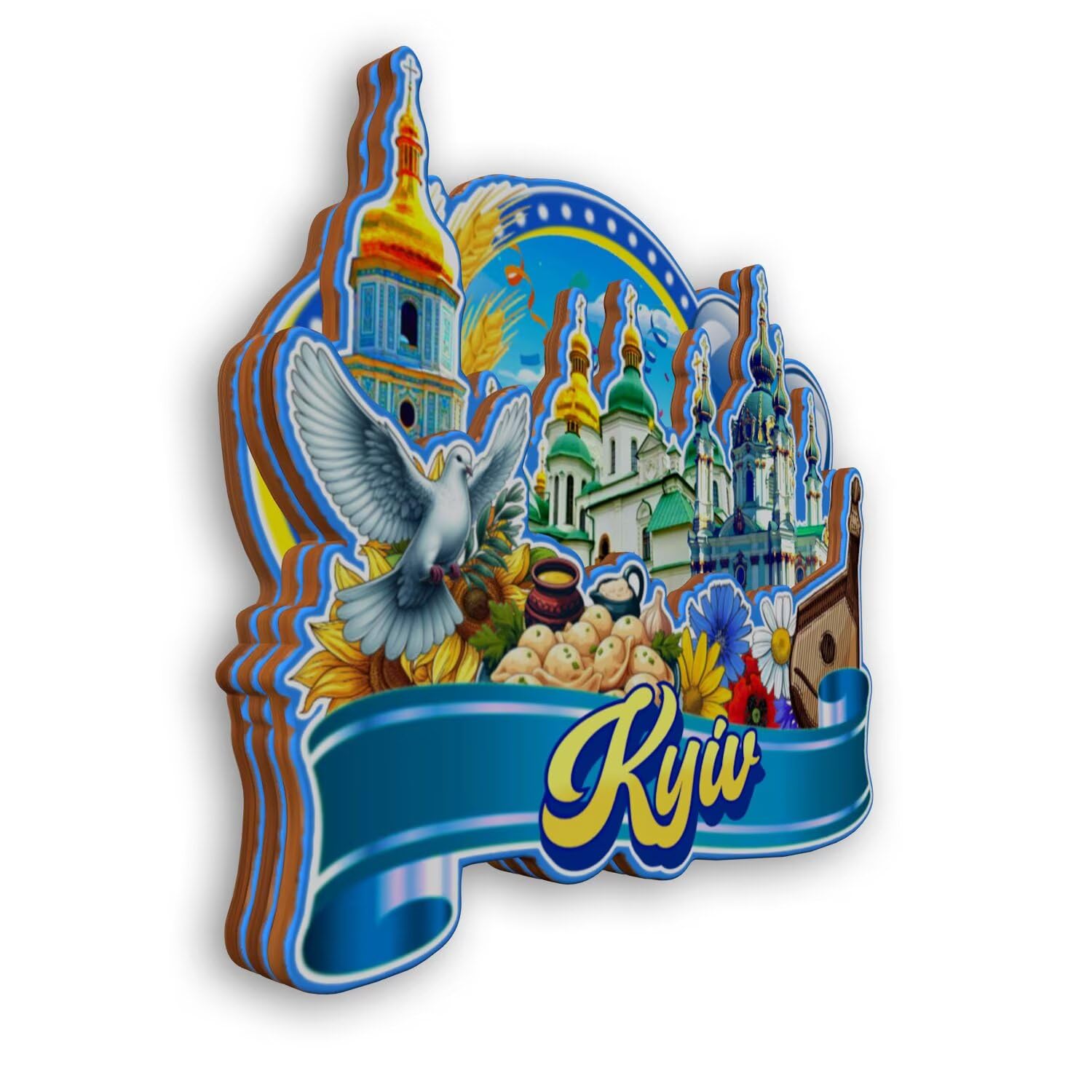 Calamita da frigorifero 3D Yalta Crimea souvenir da viaggio