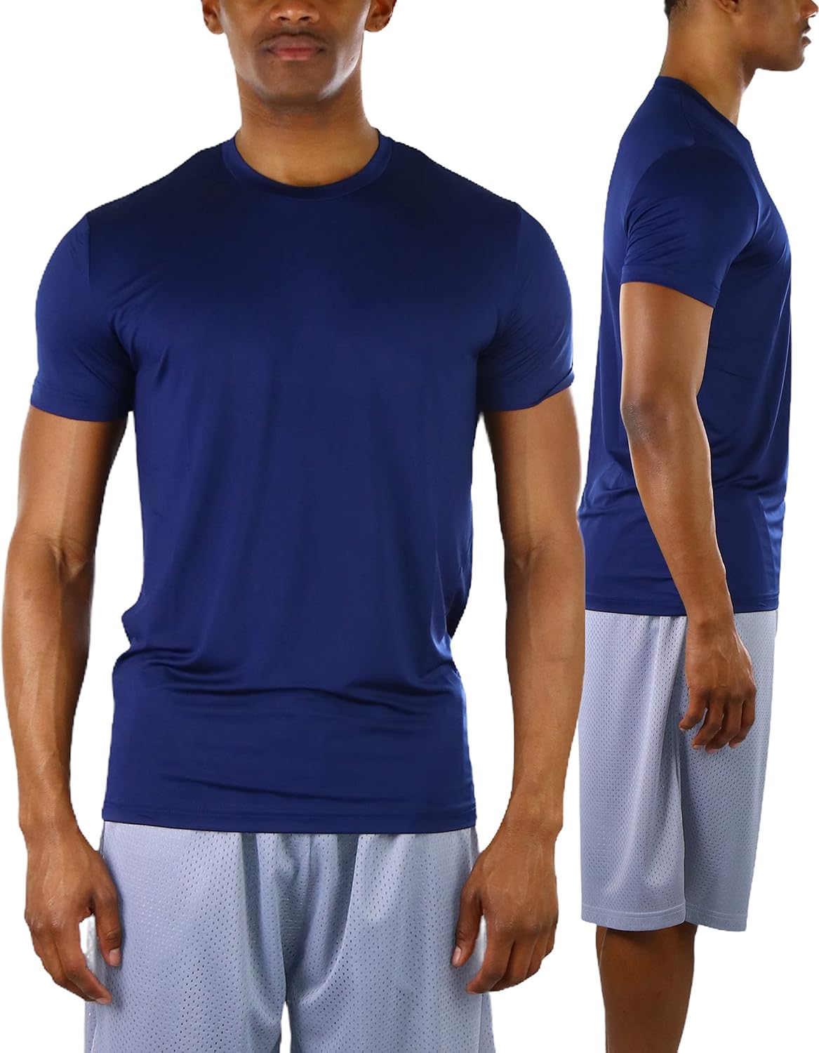 ToBeInStyle Men's Single or Pack of 3 Short Sleeve Crew Neck Athletic T-Shirts