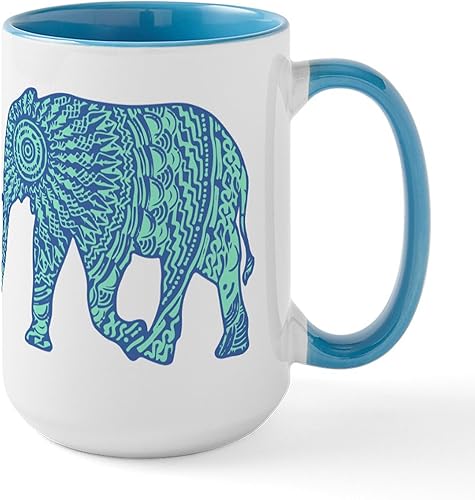 Miniatura 5 de CafePress Pink Day Of The Dead Sugar Skull - Taza de café de cerámica de 15 oz (15.0 fl oz)