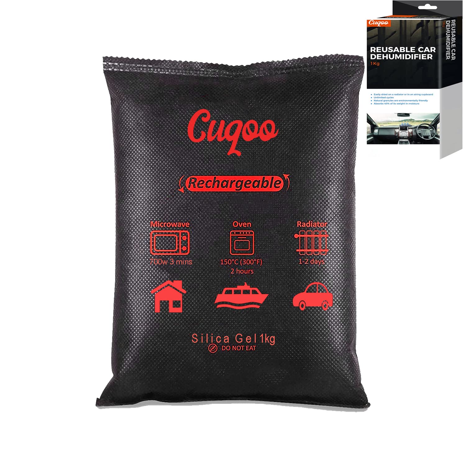 Buy CUQOO Premium Car Dehumidifier Bags in 1kg Reusable Car Moisture
