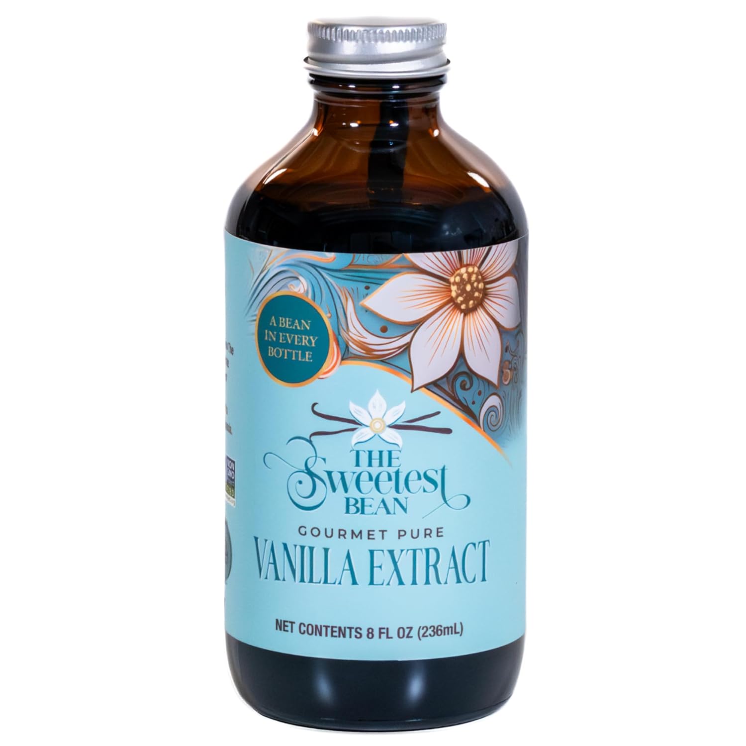 Ugandan Gourmet Pure Vanilla Extract 16 oz – Single-Origin Ugandan Vanilla – Whole Bean Inside – Hand-Crafted, Non-GMO, Gluten-Free, Sugar-Free – The Sweetest Bean