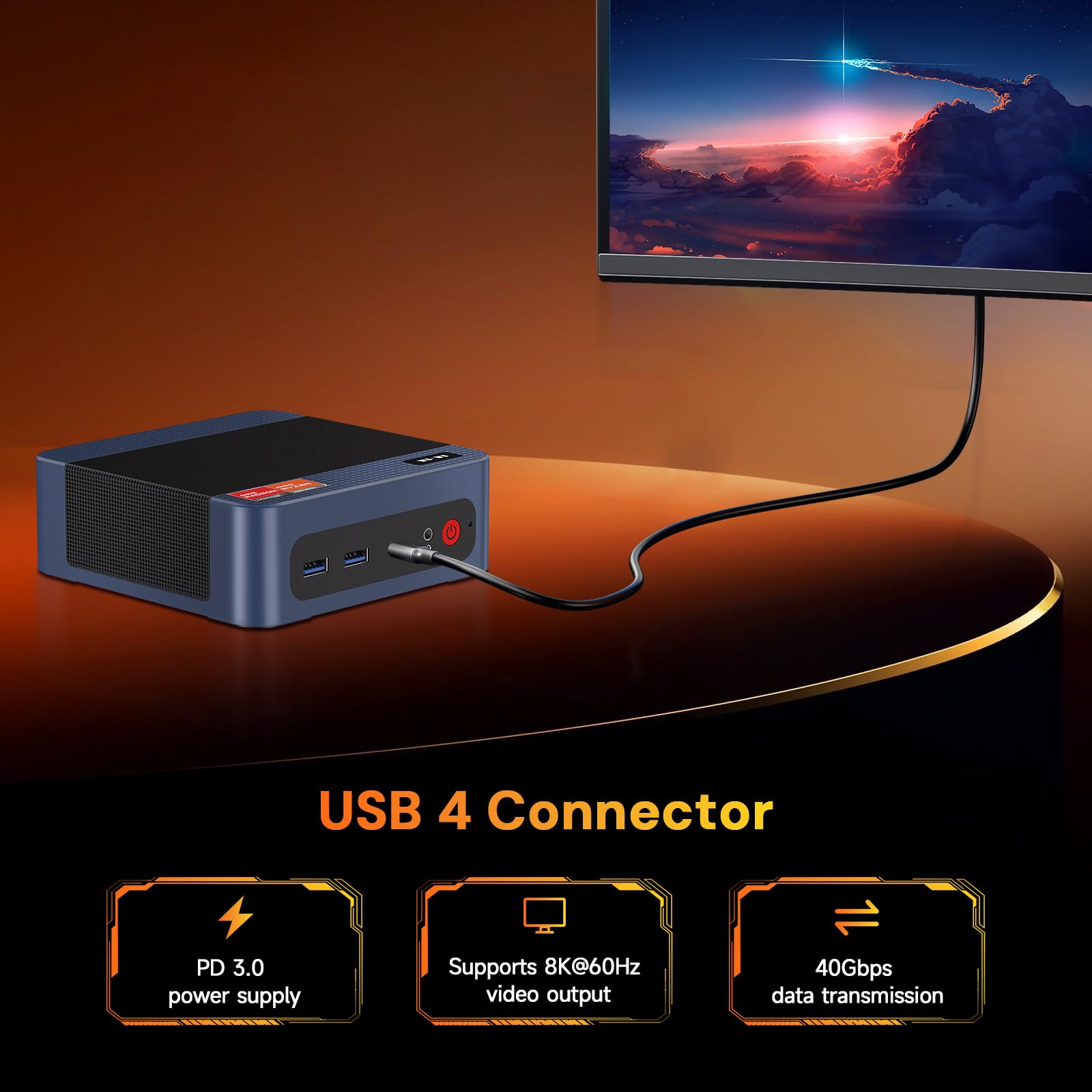 wo-we P8 Gaming Mini PC, AMD Ryzen 5 7640HS(Besiegen 6600H/ 6800U); 32GB (2x16GB) DDR5 1TB PCIe 4.0 SSD, Radeon 760M mini Computer(6C/12T, up to 5.0 GHz), Dual 2.5GbE LAN WIFI6E/BT5.2, USB4