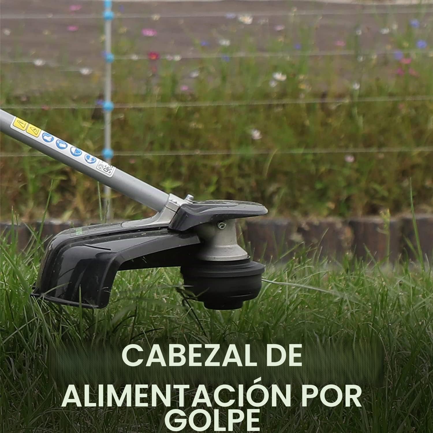 Greenworks Cortabordes Eléctrico y Desbrozadora 230V 1200W 40cm, Hilo de Recorte 20m