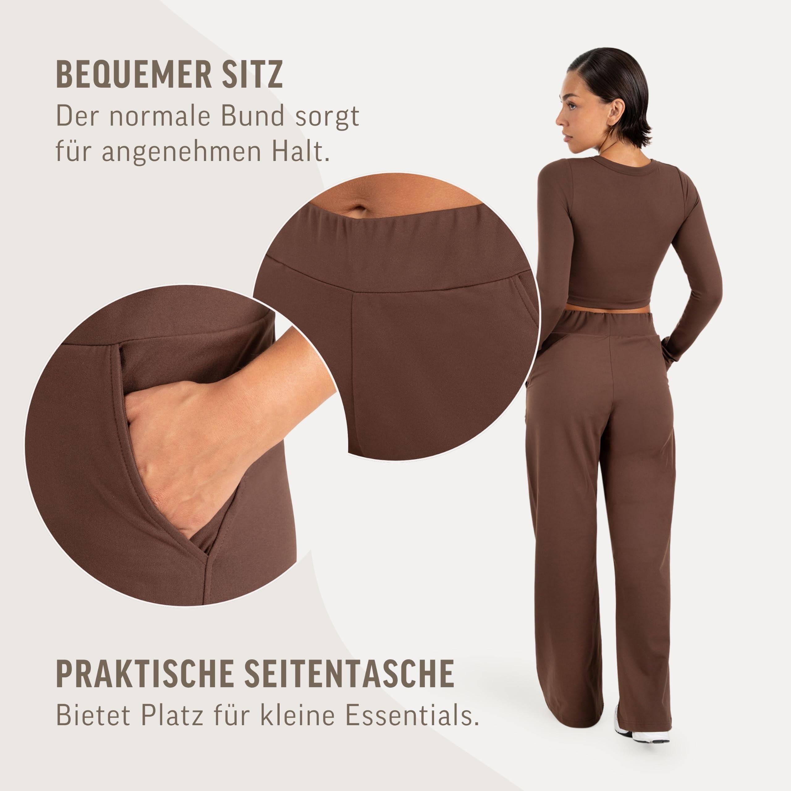 SMILODOX Jogginghose Maveni Damen, Jogger Regular Fit, Schlaghose mit normalem Bund, elastisches Material, Sweatpants geeignet als Sporthose, Yogakleidung, Gymkleidung oder Freizeithose
