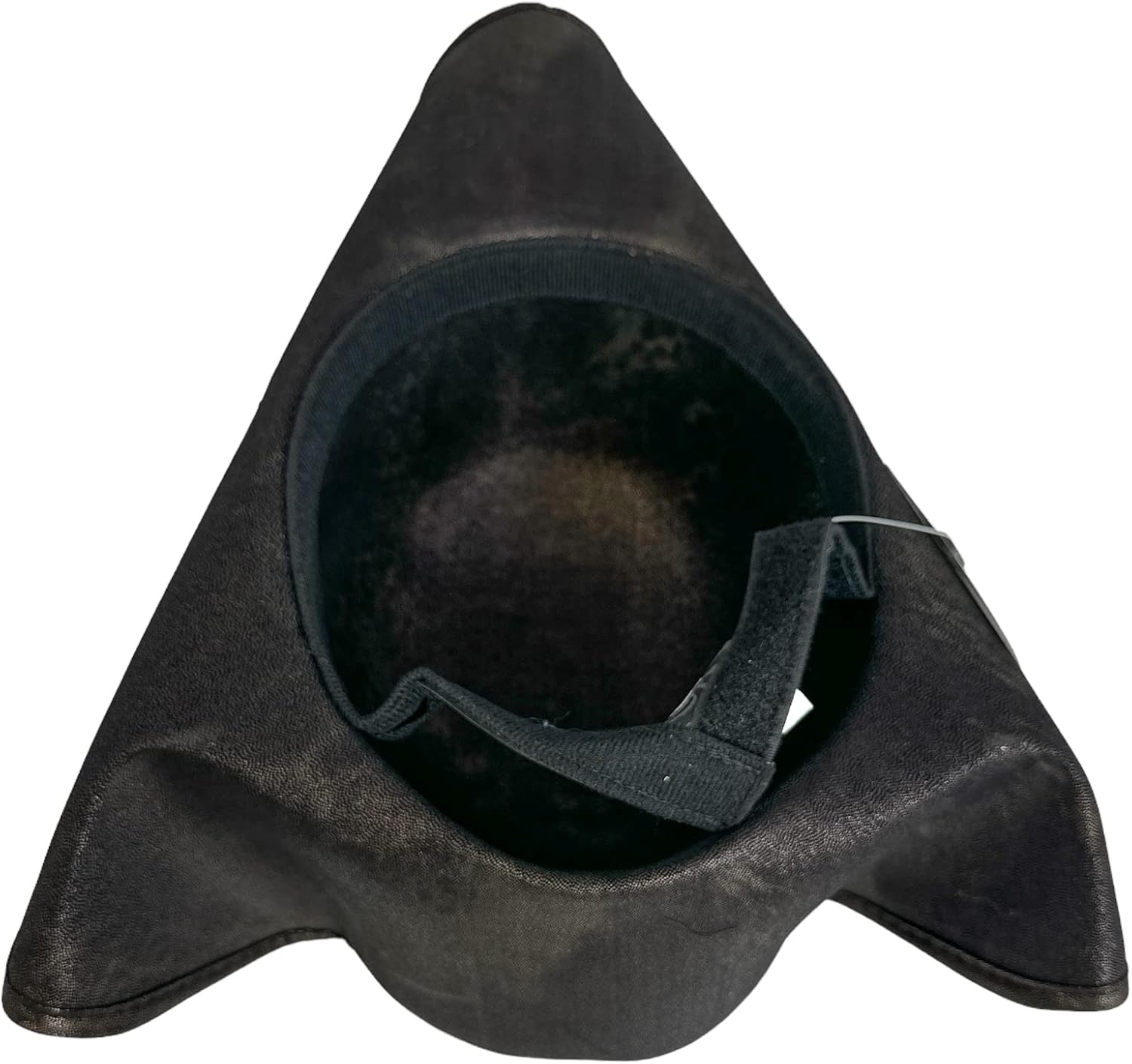 Cybergoth Black Pirate Hat With Bullet Leather Strap Costume Hat Halloween Party