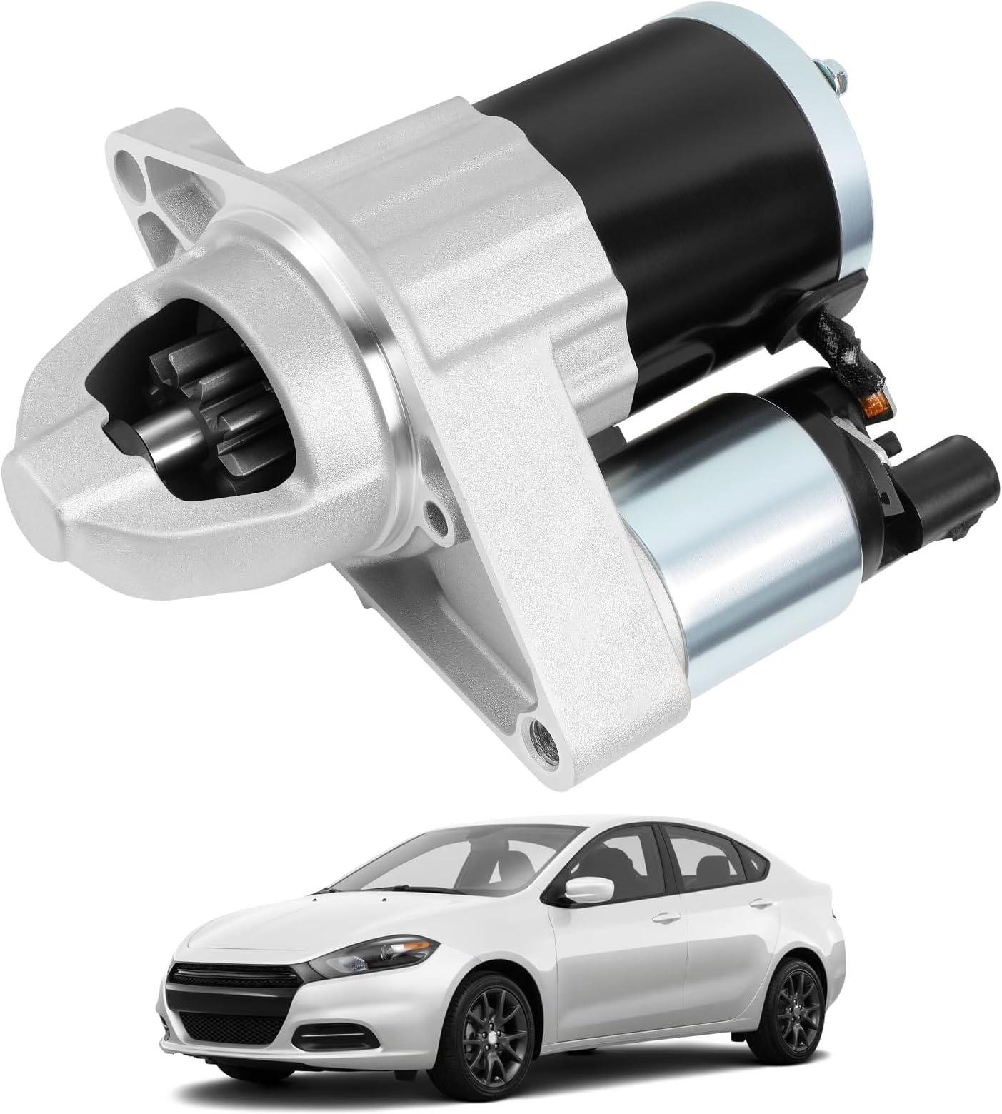 Starter Motor Compatible with Dodge Dart 2013-2016, 2.0L 2.4L 12V 1.4KW 10 Teeth Clockwise, Replace 56029681AA M000T39072 M0T39072