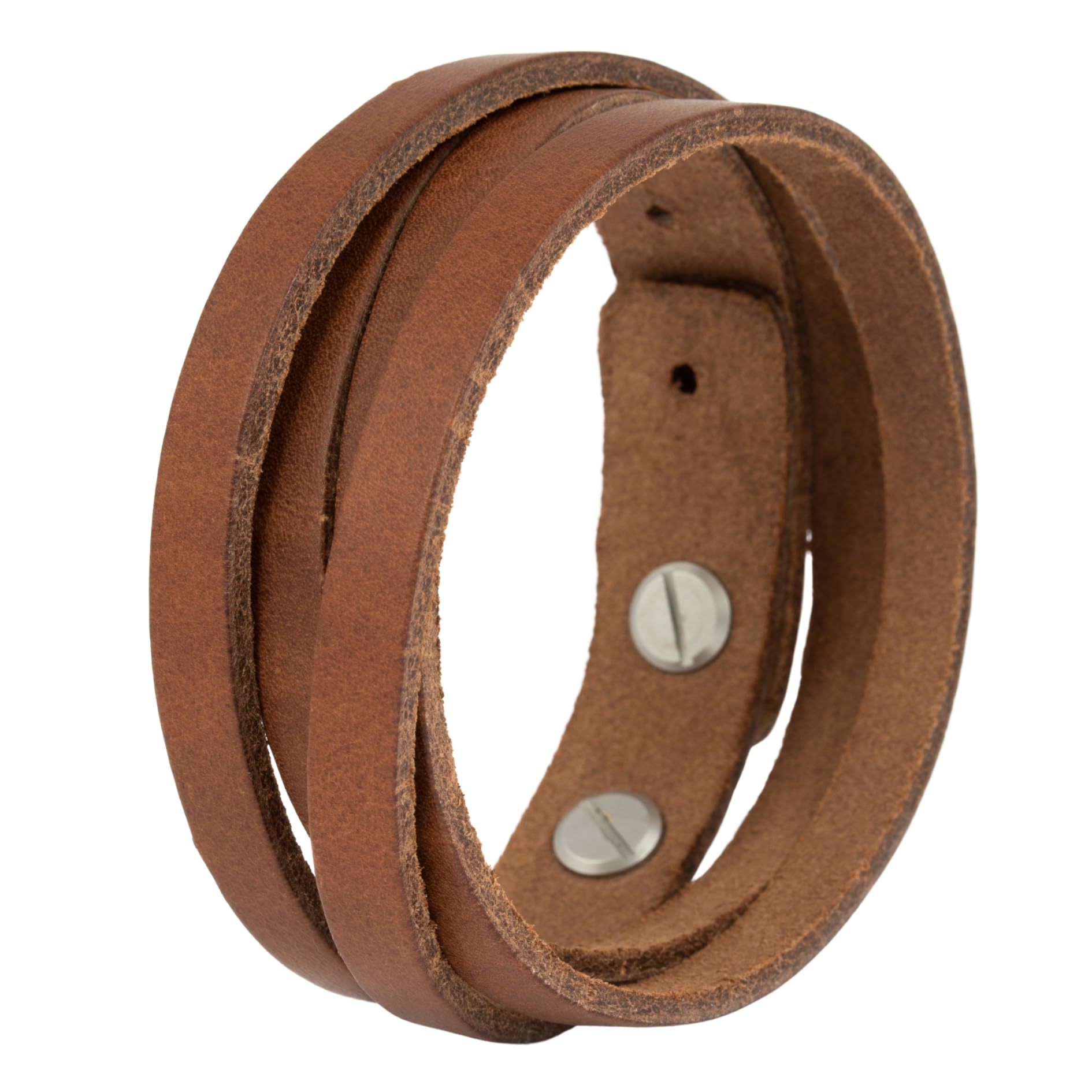 Simaru Bracciale in Vera Pelle Italiana – Bracciale da Uomo Regolabile con Chiusura in Ottone – Solo Pelle Toscana di Alta Qualità Conciata al Vegetale – Ottima idea Regalo - by