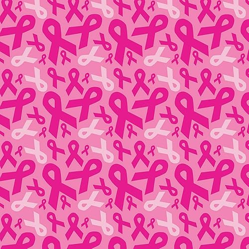 Patrones de concientización sobre el cáncer de mama HTVIron-On impreso en Siser ColorPrint Easy 20 pulgadas x 1 yarda - Cinta rosa para el cáncer de