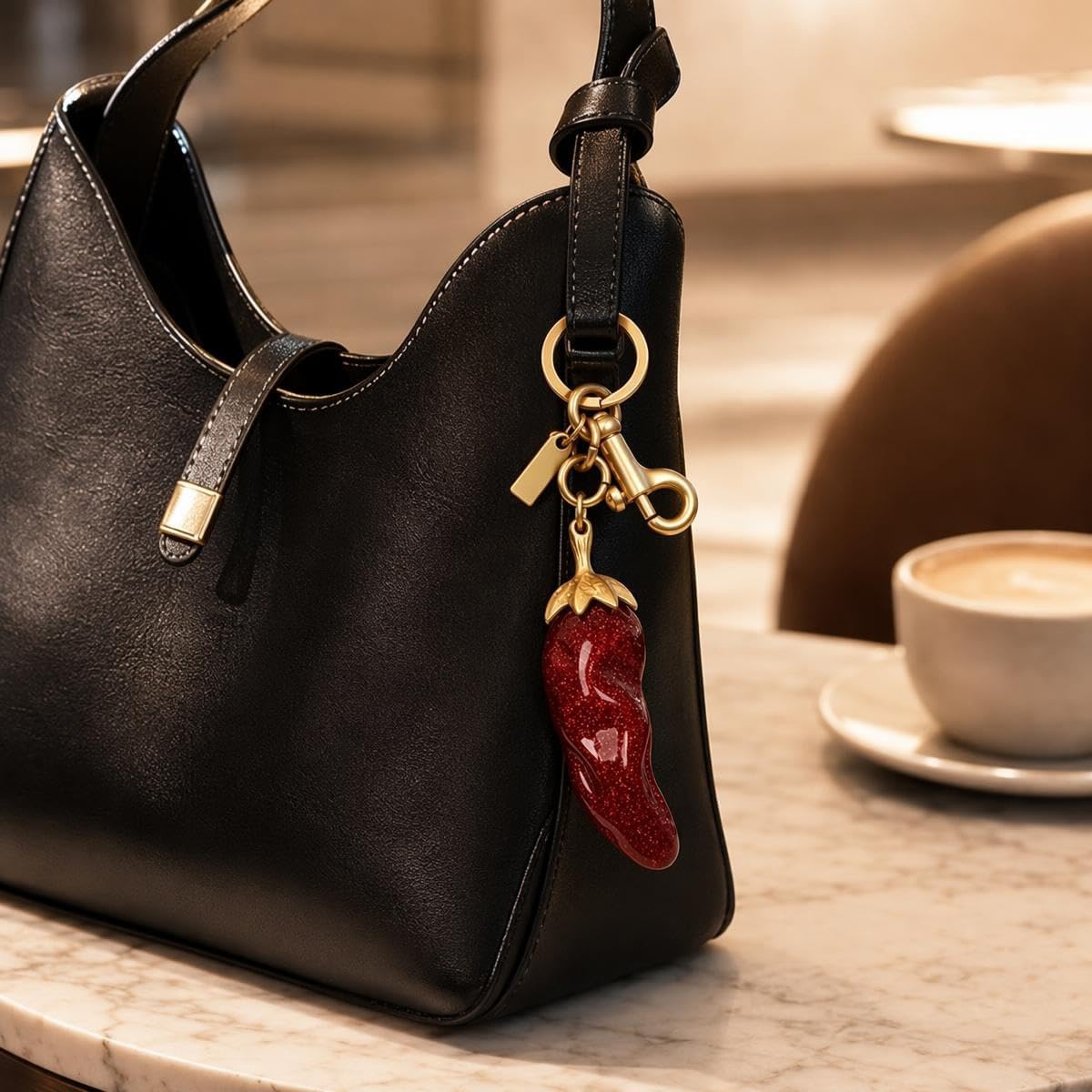 Fruit Bag Charm Key Chain Accessory Purse Charm Gifts for Women image 3