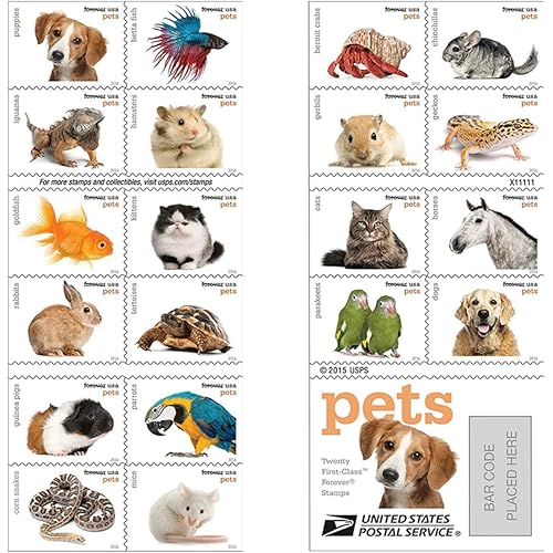 Pets Forever Stamps Sheet of 20