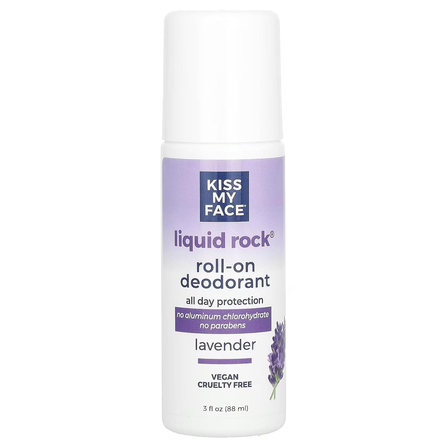 Kiss My Face Liquid Rock Deodorant Roll-On, Lavender 3 oz (Pack of 3)