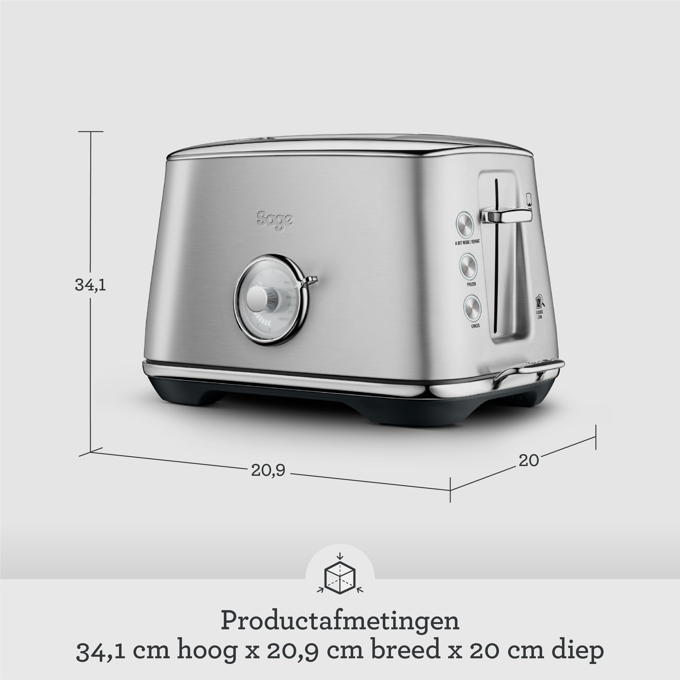 Sage Toast Select Luxe 2-kromkowy toster z wskaźnikiem odliczania LED, Damson Blue