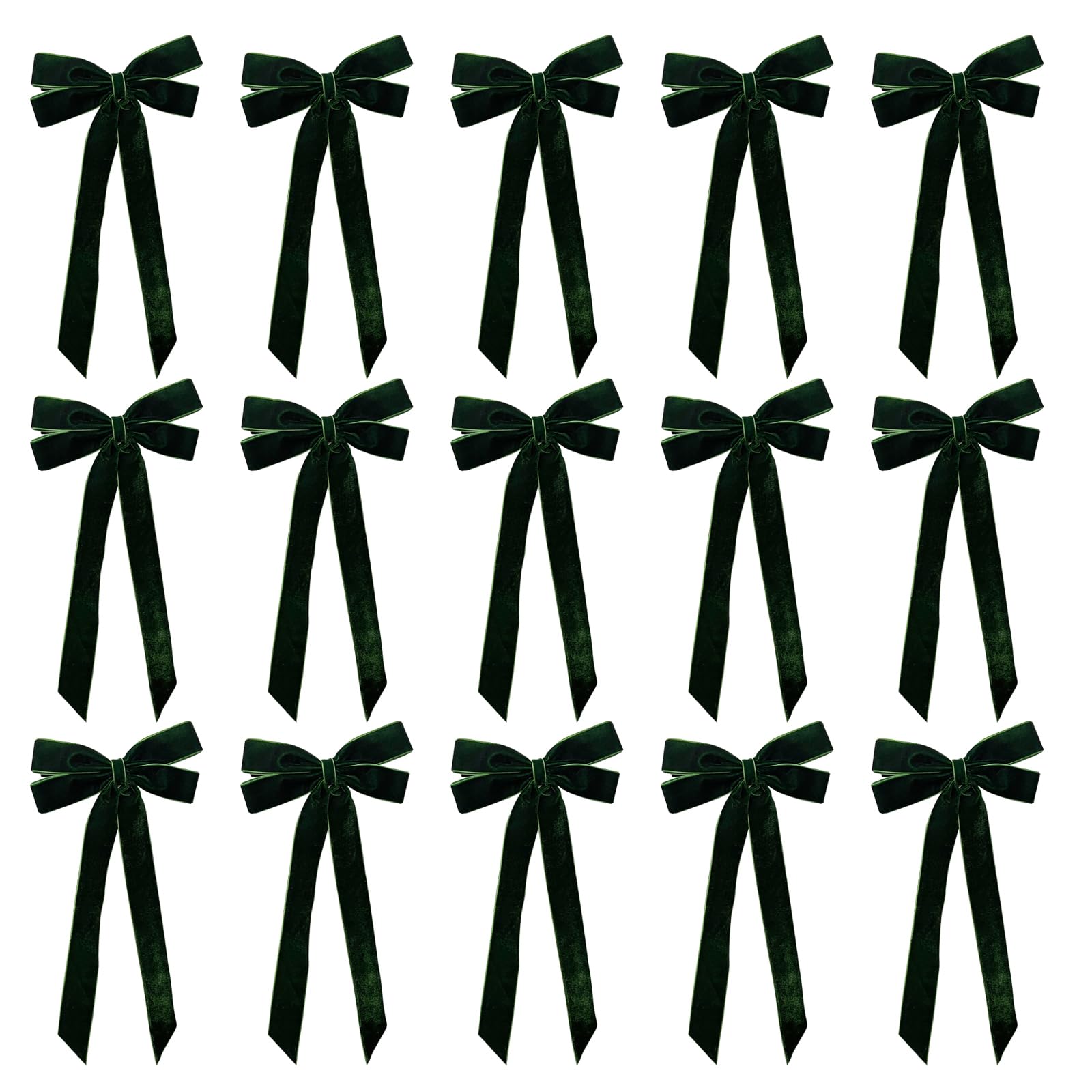 YWLUUOO 15Pieces Large Velvety Fabric Bowknots Elegant Holiday Decors for Mantles Staircase Party Arrangements Large Velvety Bowknots Gift Wrapping Accessories