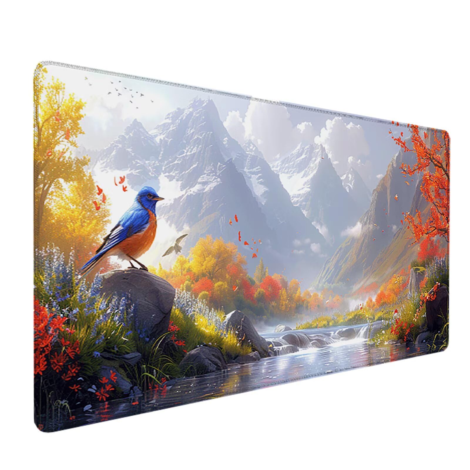 Paisaje Alfombrilla Ratón Gaming XXL 1500x800x3mm, Alfombrilla Gaming Verde Mousepad con Base de Goma Antideslizante Impermeable Desk Mat para Teclado y Raton Accesorios Gaming, Regalos de Hombre I-8