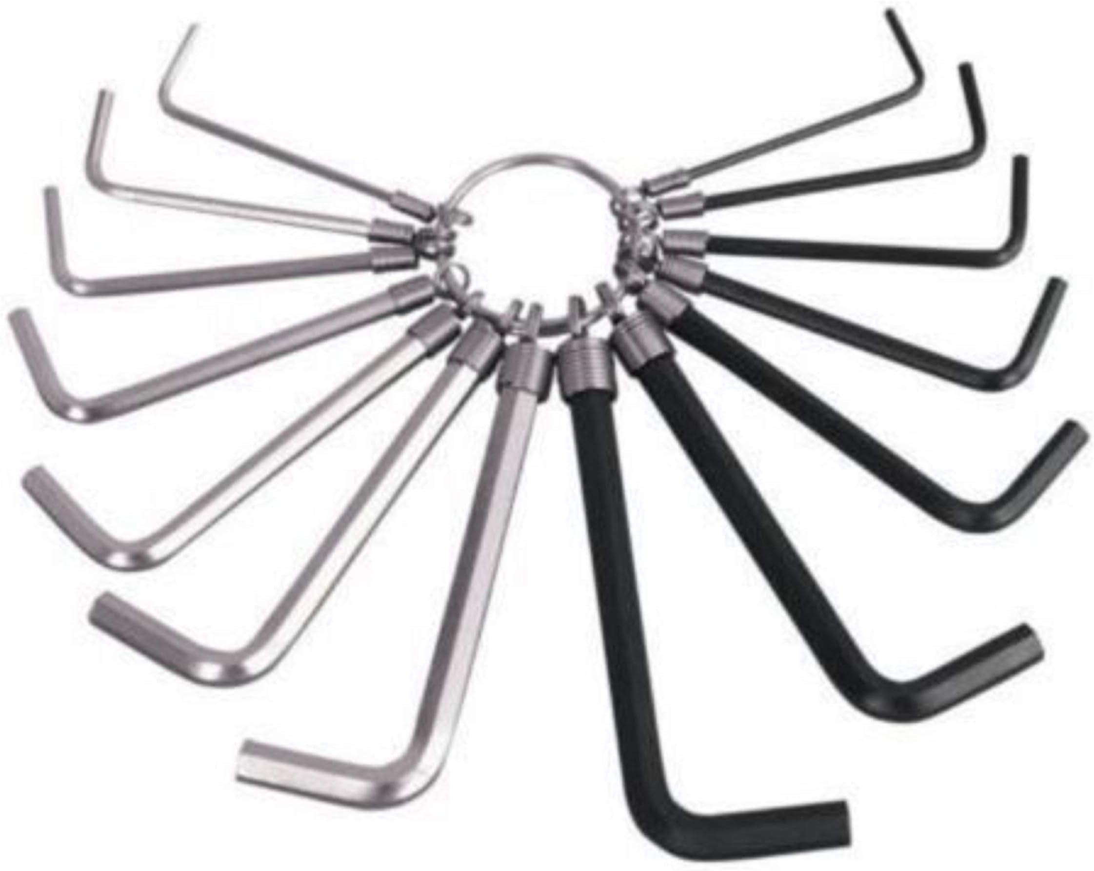 G4GADGET 14PCS Hex Key Allen Key Set on Metal Ring – Metric (1.5mm, 2mm, 2.5mm, 3mm, 4mm, 5mm, 6mm) & Imperial (1/16”, 5/64”, 3/32”, 1/8”, 5/32”, 3/16”, 7/32”) – Durable Steel Wrench Tool Set
