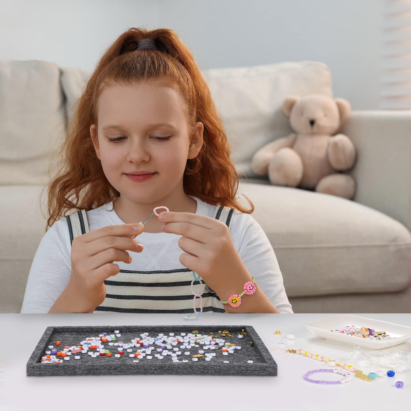 Plateau à Puzzle Réutilisable en Feutre, 1 Set, Empilable | Trieur de Pièces, Protège les Éléments, Portable, pour Puzzles et Blocs, Rangement Pratique
