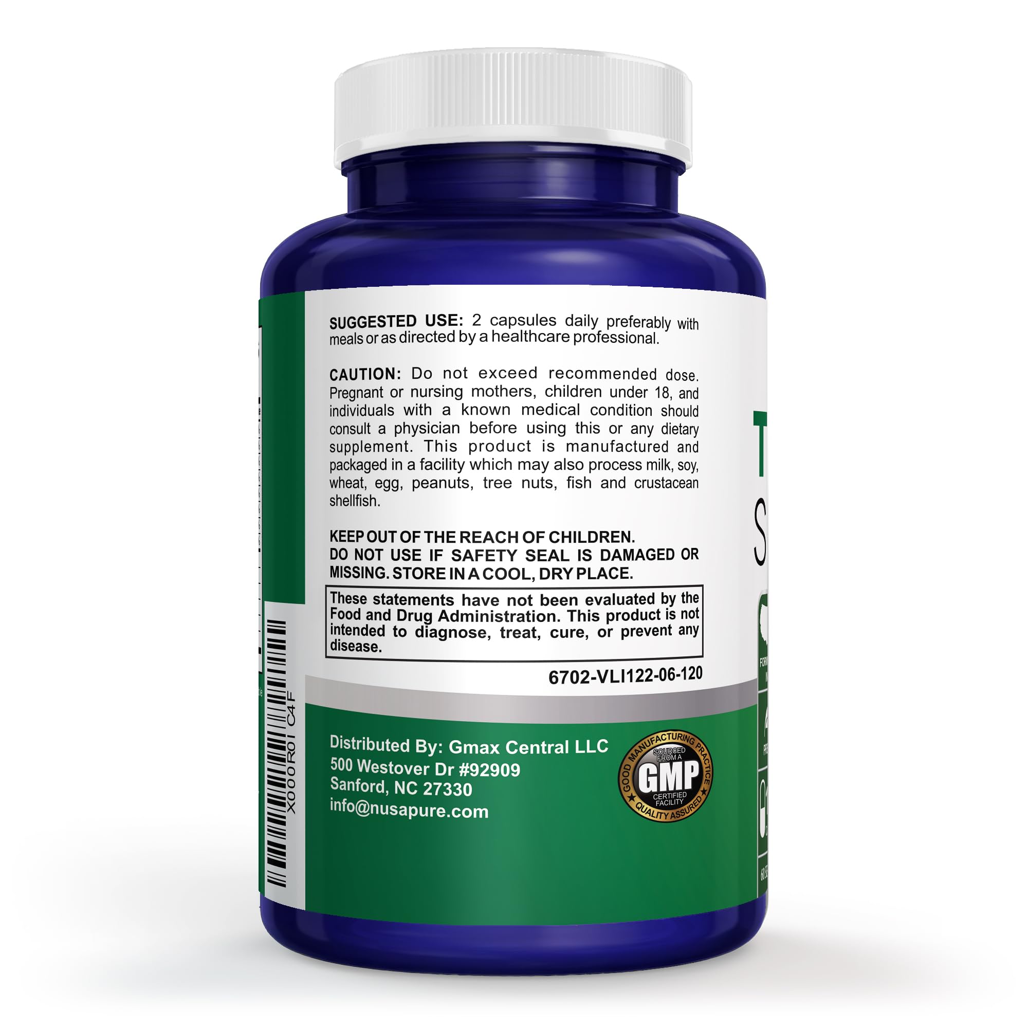 Thyroid Support Supplement 120 Capsules with Vitamin B-12 - 30 Servings — Amazon image 3