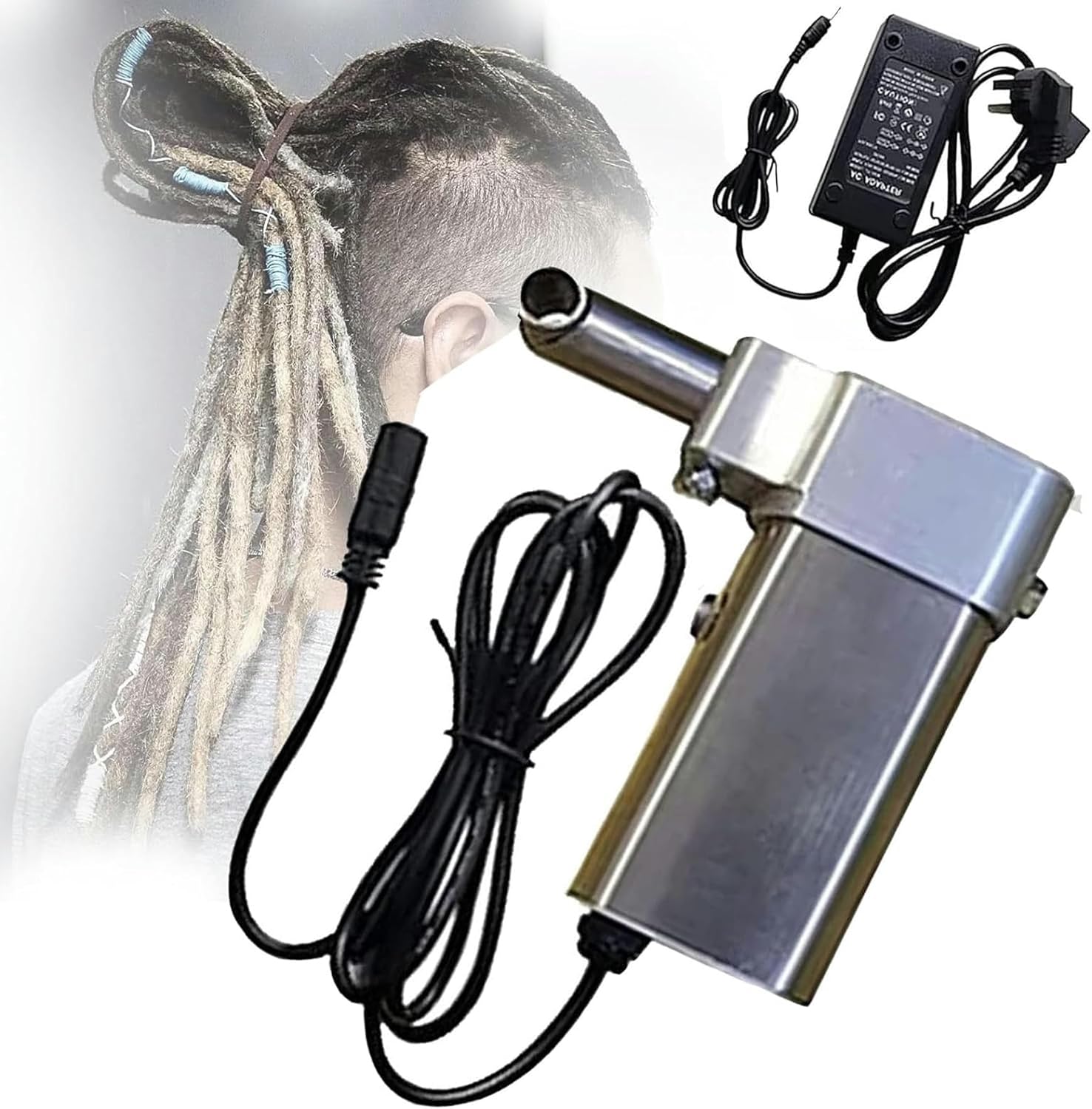6/8/10/12/14/16mm Dreadlocks Tool Kit, Electric Dreadlock Machine,Dreadlocks Crochet Twist Braiding Making Machine,Stainless Steel Mini Handheld Dreadlocks Maker,Crochet Braiding Hair Making