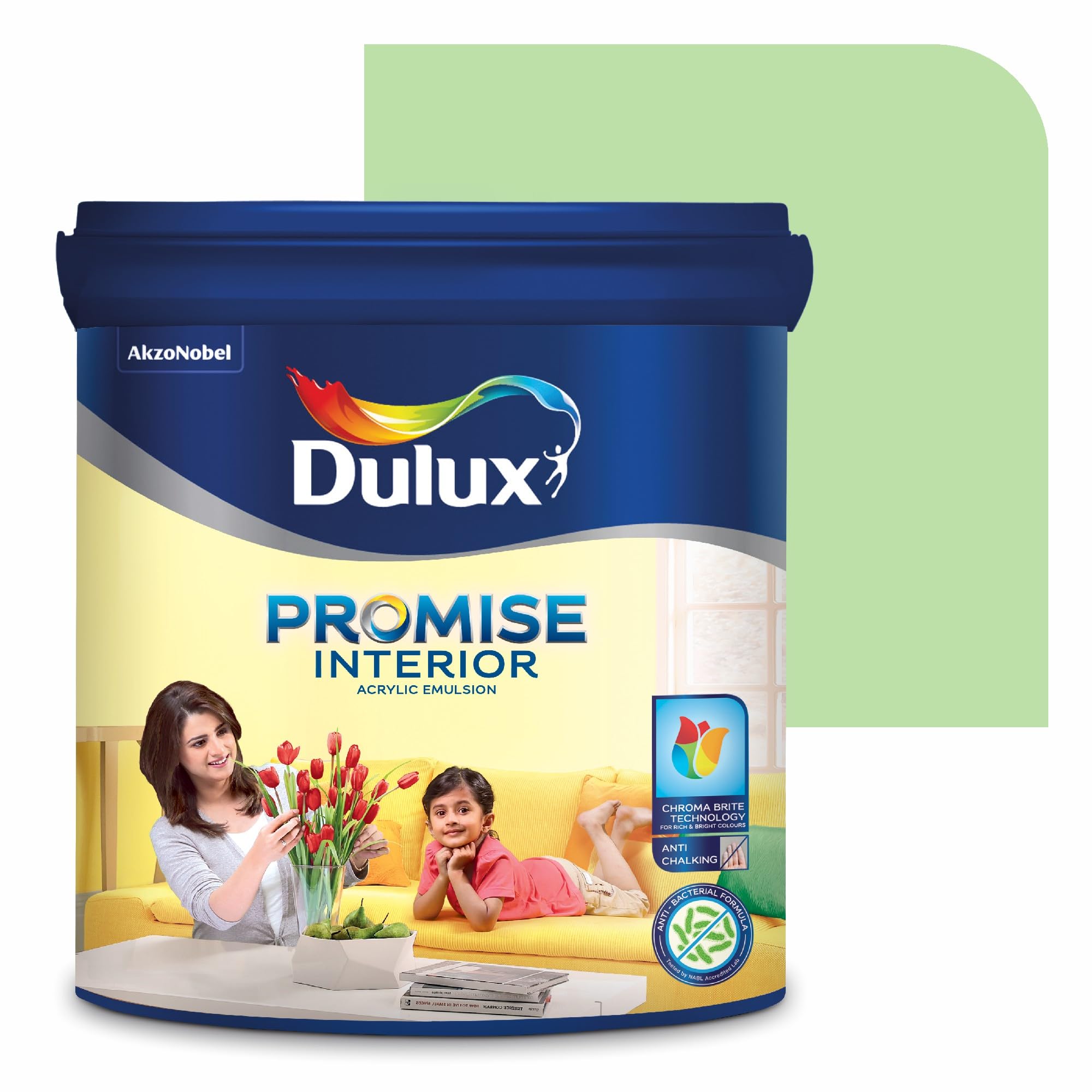Dulux Promise Interior Emulsion Paint (1L, Window Garden) | Wall paint with Chroma Brite Technology for brighter longer-lasting colors | Rich finish | Anti-chalk | Water-based | 3-year warranty