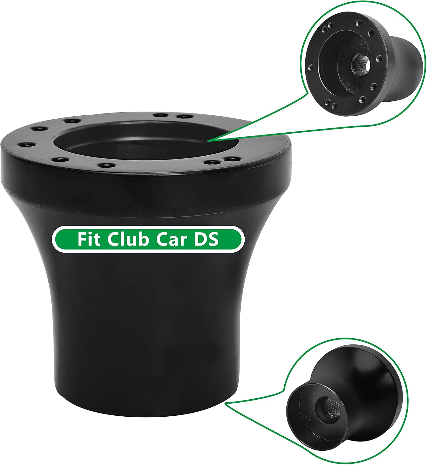 Golf Cart Steering Wheel Adapter, for EZGO TXT&RXV Adapter (Black)