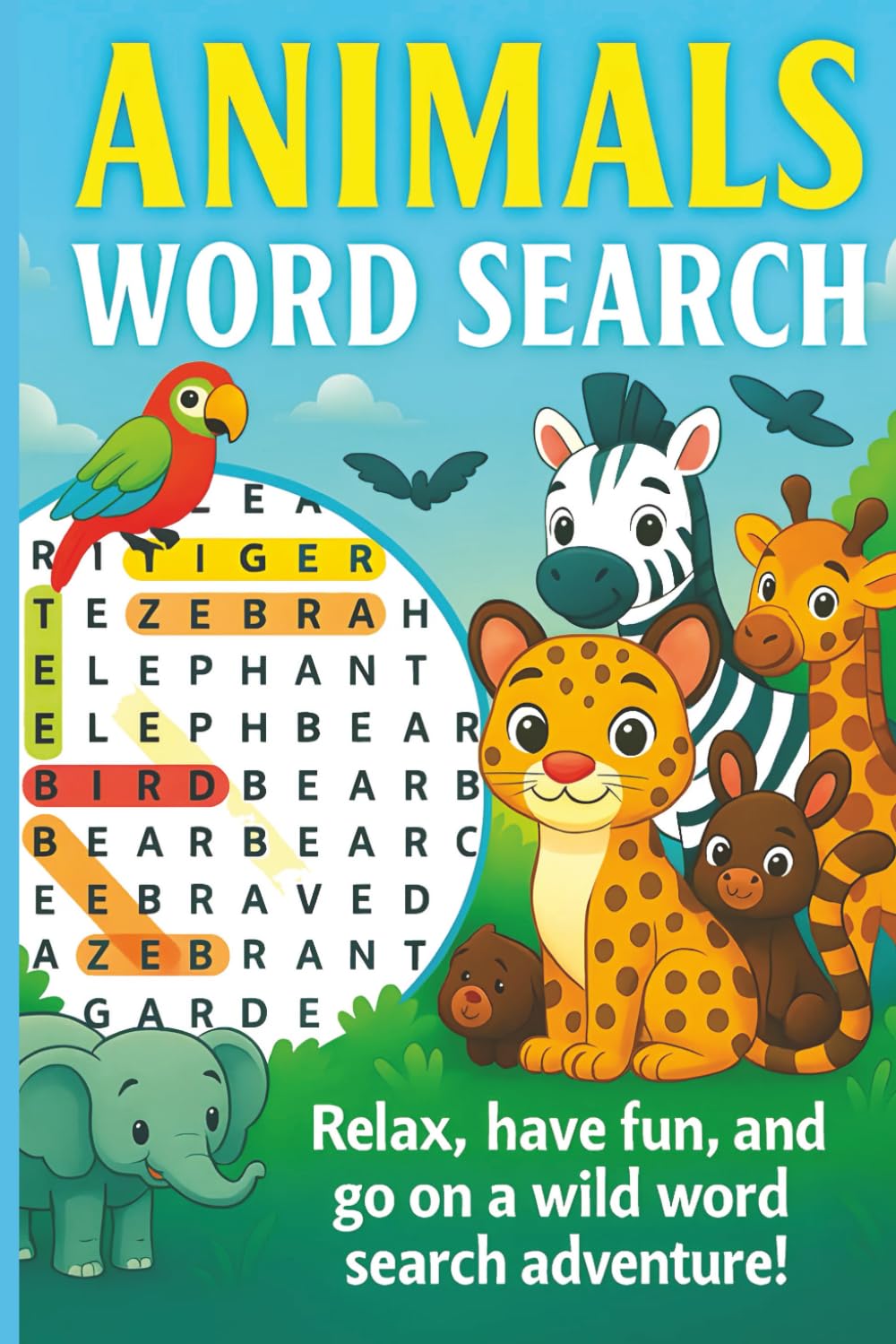 Animal Word Search: Word Search with Easy-to-Read Print about Animals, Wildlife, Creatures and more. | 6 x 9 inches | 120 pages | 50+ puzzles | Gift ... and Leisure Times. (Word Search Books)