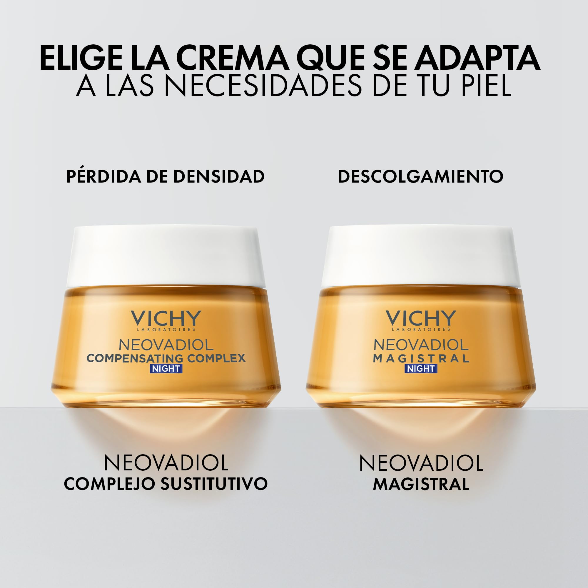 Vichy Crema de Noche Perimenopausia, Revitalizante, Redensificante, Enriquecida con Agua Volcánica de Vichy y Proxylane, Para Pieles Maduras, Neovadiol, 50 ml | Revitalizante, Redensificante, Enriquecida con Agua Volcánica de Vichy, Con Proxylane, Para Pi