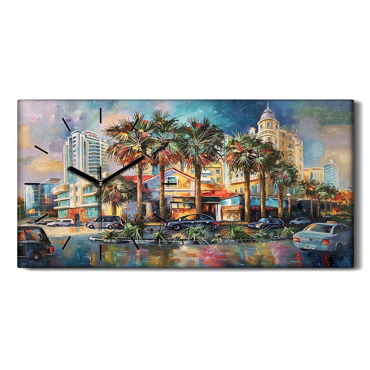 Horloge sur Toile Ne Pas tic tac en Silence pour Chambre et Salon 60x30cm