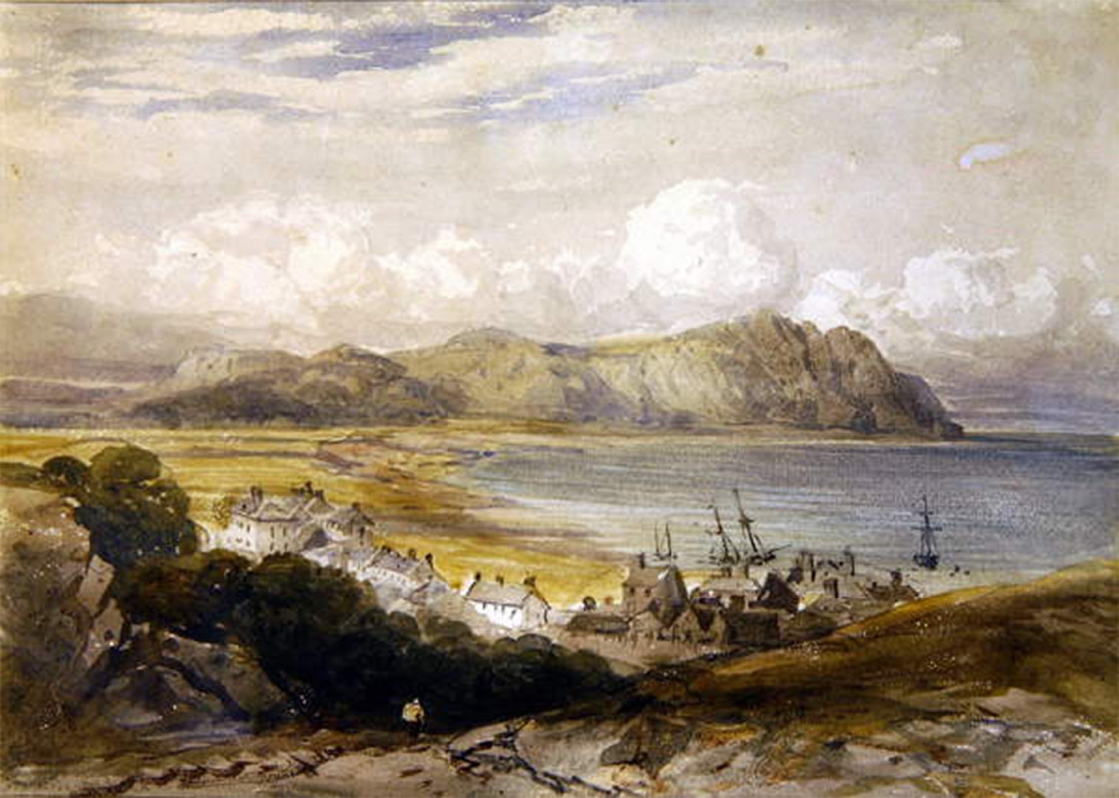 POSTERIIk Famous Animal Posters Vintage Picture View of a Harbour by David Cox Modern Wall Decor for Home Decor 60x90cm