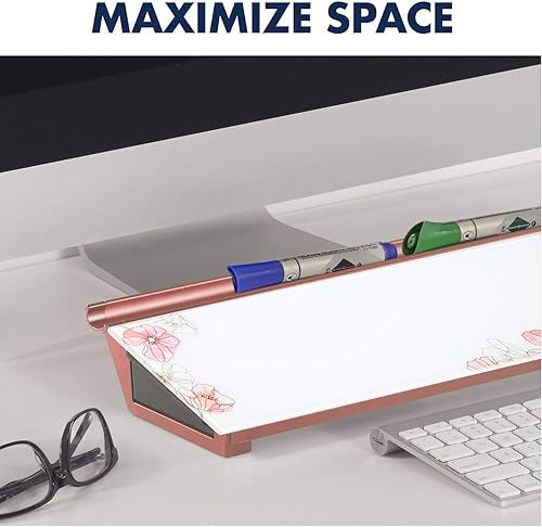 Miniatura 8 de Quartet GDP186 - Almohadilla de cristal para computadora de escritorio 18 x 6 pulgadas pizarra superficie de borrado en seco superficie blanca