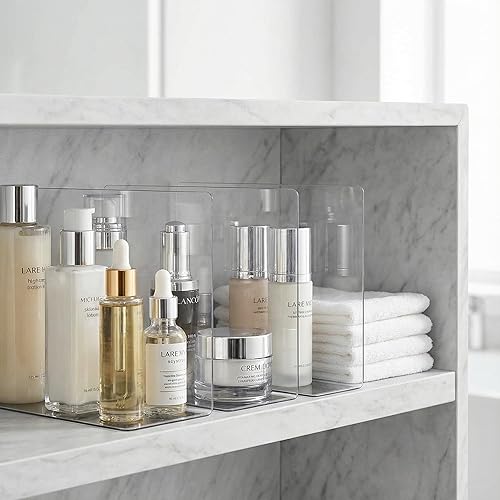 Miniatura 2 de Baluue Paquete de 6 separadores de estantes con separador magnético organizador para estantes de metal, almacenamiento, dormitorio, baño, cocina,