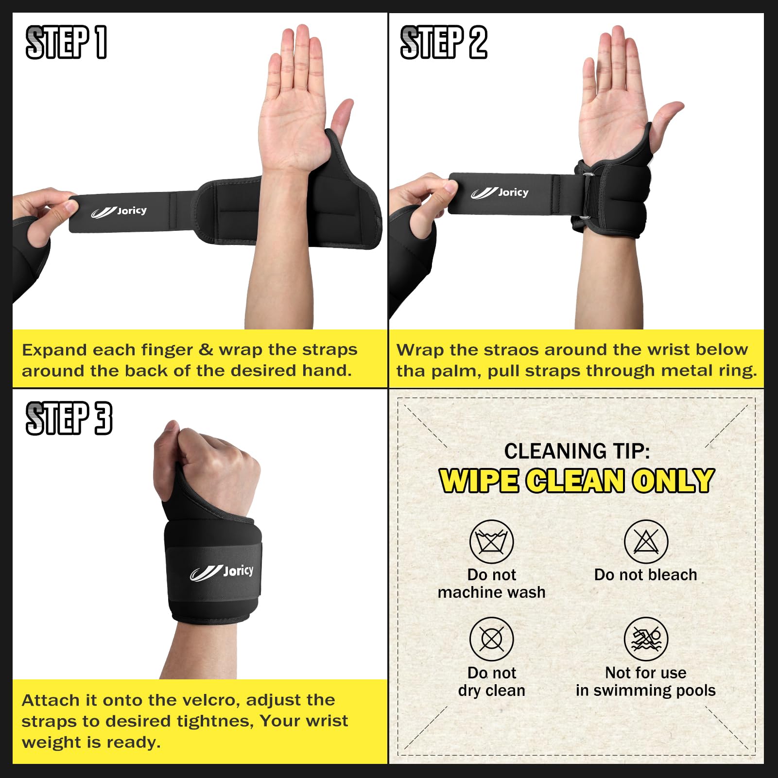 Handgelenkgewichte Gewichtsmanschetten Handgelenk Gewichte für Arme Männer Frauen 1 1,5 2 2,5 3 kg 1 Paar Handgewichte Armgewichte Sport Arm Set für Gehen Joggen Yoga