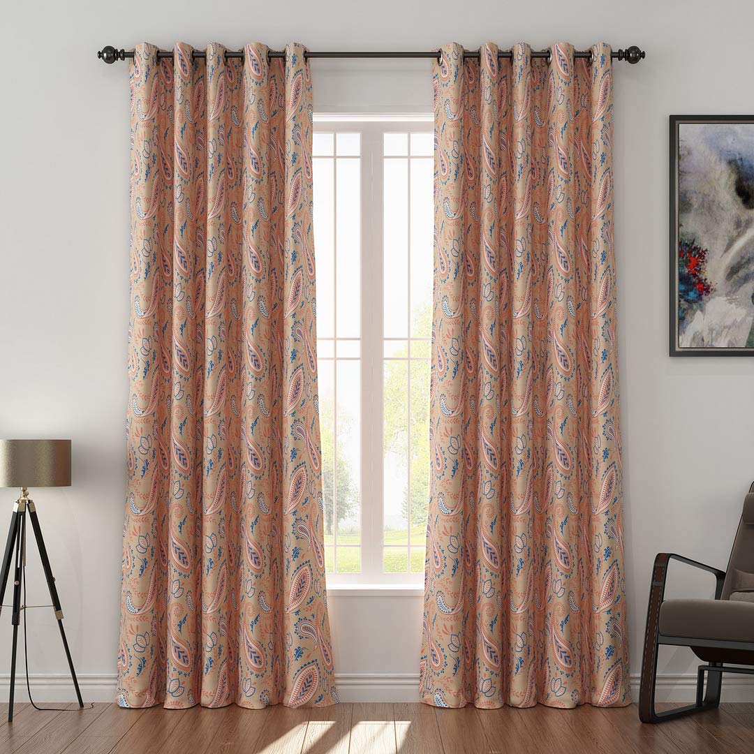SUOUO Cortinas Opacas De Doble Cara Con Patrón Floral Para Dormitorio, Jardín, Habitación, Cortinas De Oscurecimiento