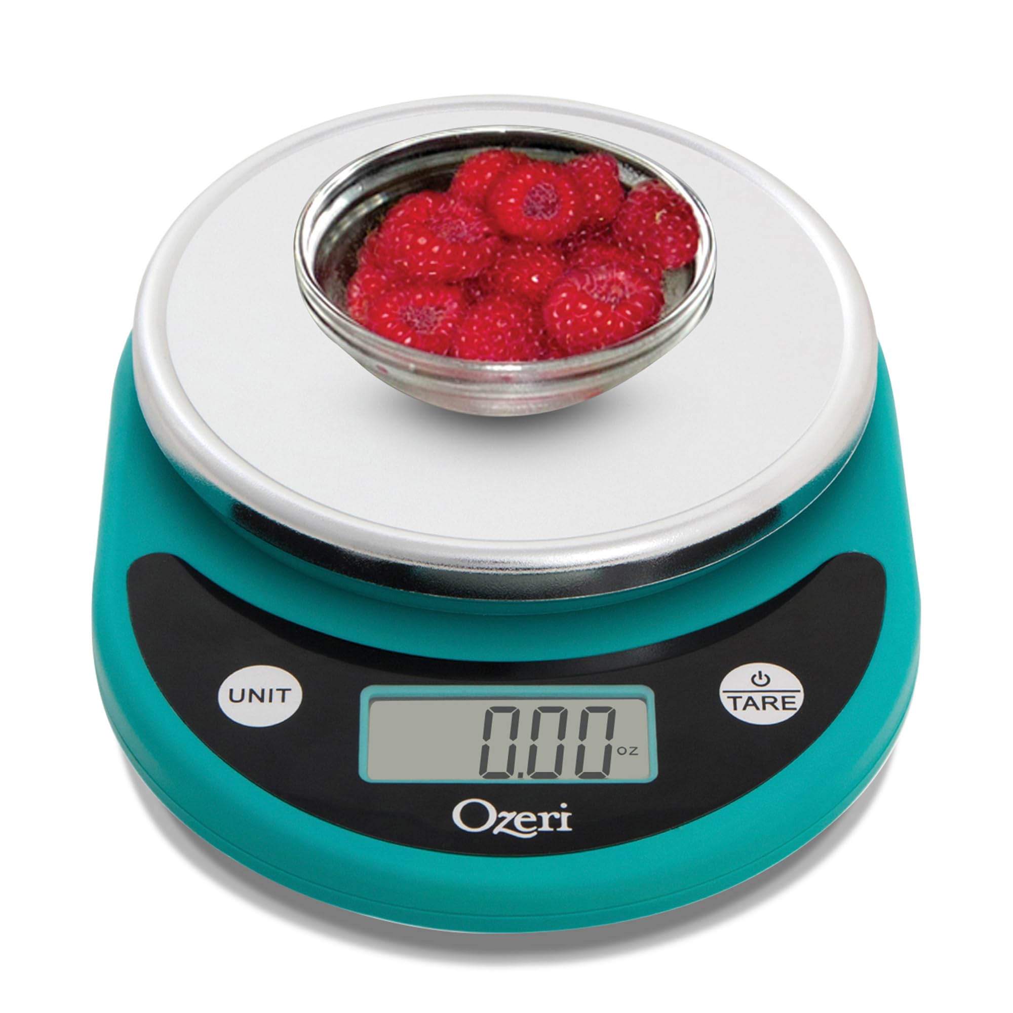 Ozeri Pronto - Bilancia digitale multifunzione da cucina e cibo, in policarbonato, colore: Blu foglia di tè