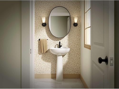 Miniatura 2 de KOHLER 31368-BJL Essential - Espejo de pared redondo de 32 pulgadas, espejo de baño de círculo grande, espejo de tocador con marco, níquel cepillado