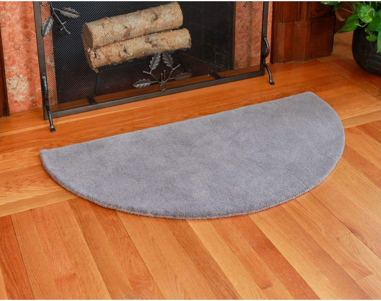 Minuteman Half Round 44'' x 22'' Hearth Rug - Dove Gray (H-41)