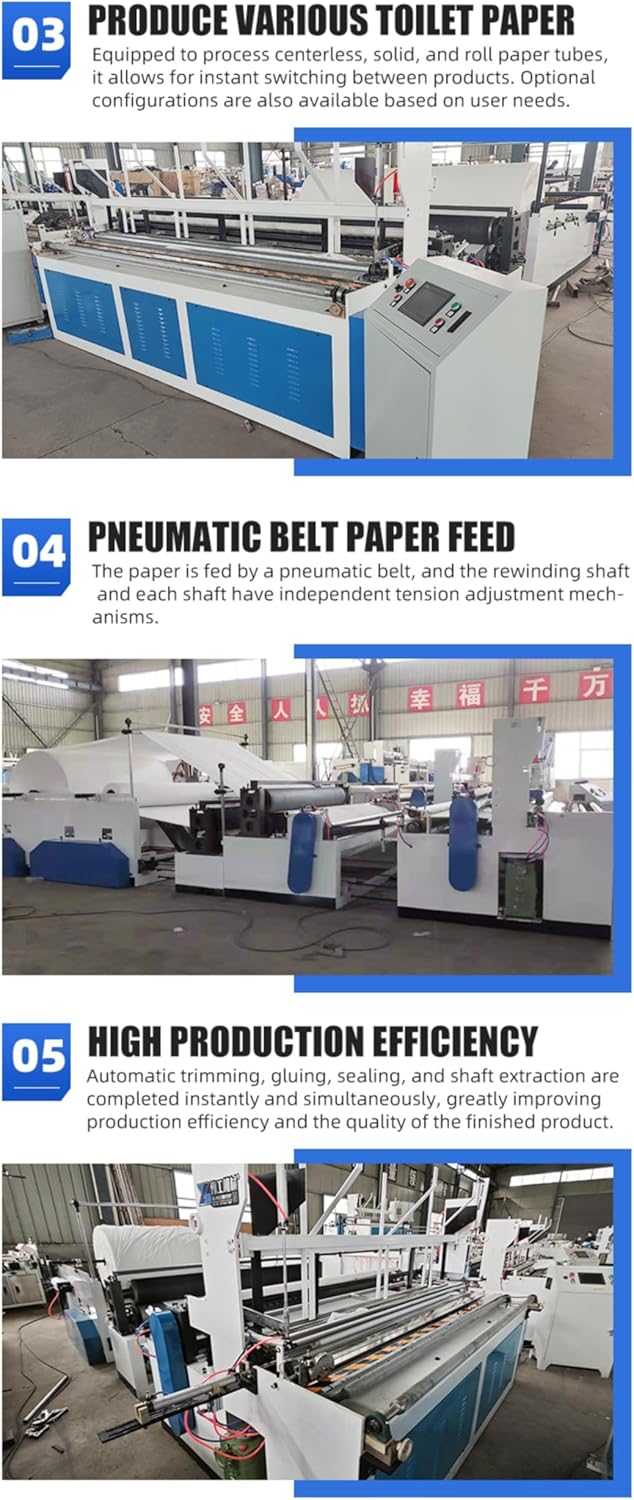 Industrial Automatic Tissue Paper Manufacturing Machine, High-Efficiency Production Line for Commercial Use