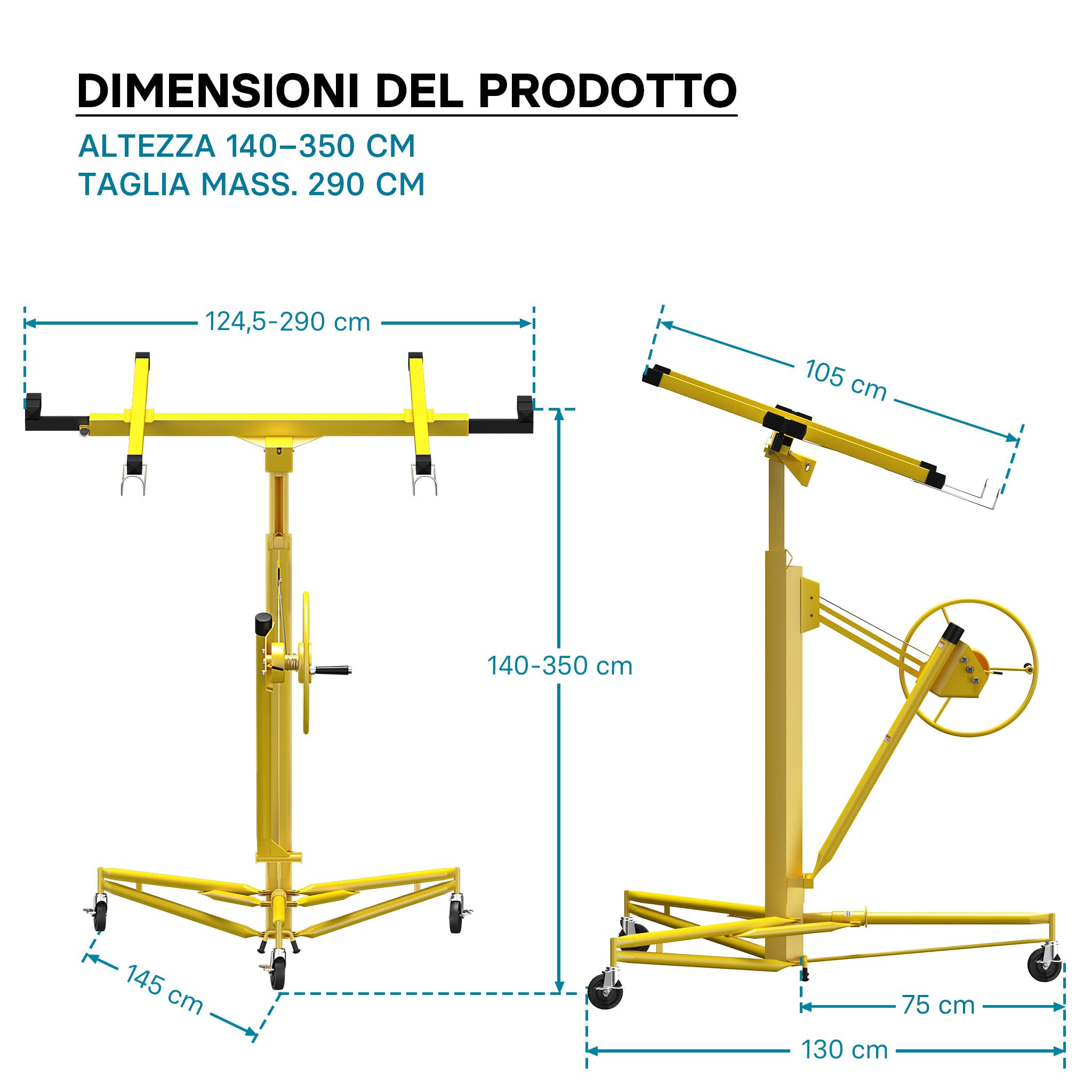 Solleva pannelli professionale XXL per cartongesso Alzalastre