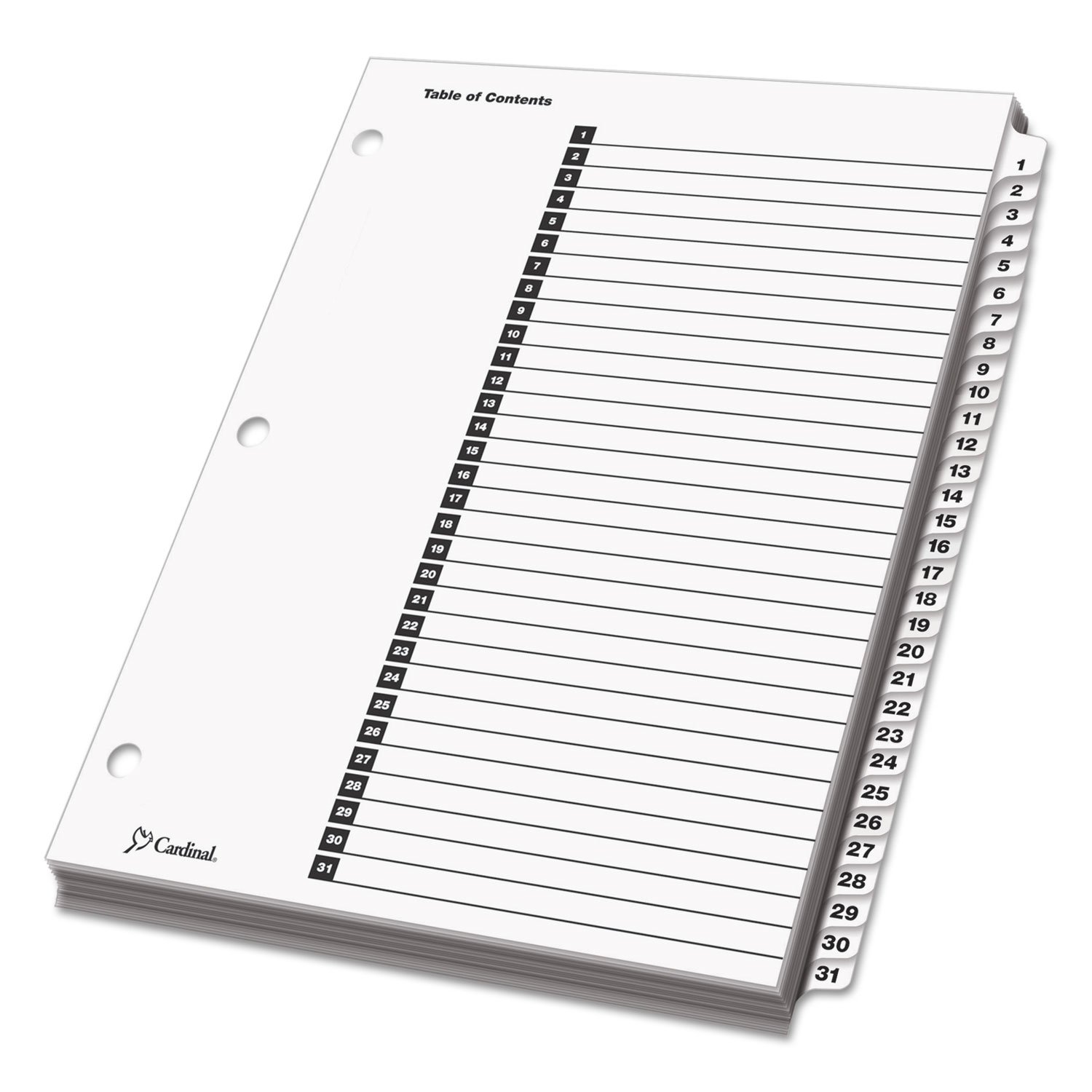 Amazon.com : Cardinal 60113 Traditional OneStep Index System 31