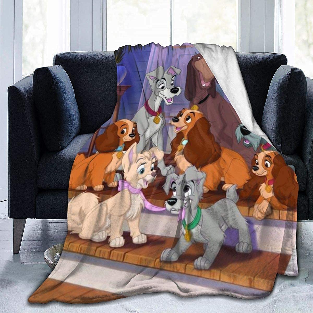 Yingd Unisex Black Lady And The Powerful Tramp Ultra Soft Throw Blanket Flannel Fleece All Season Light Weight Sofa Couch Creative Warm Blanket