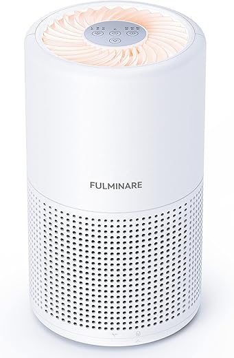 Air Purifiers for Bedroom, FULMINARE H13 True HEPA Air Filter, Quiet Air Cleaner With Night Light,Portable Small Air Purifier for Home, Office, Living Room