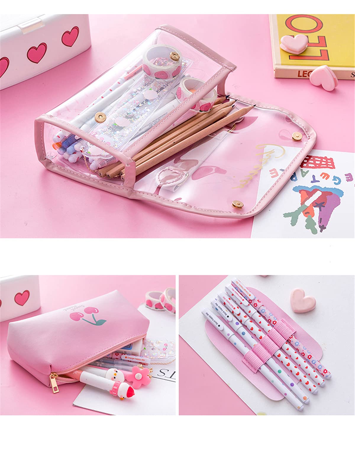 Amazon | 筆箱 女の子 ペンケース 大容量 ポーチ 文房具 収納ボックス