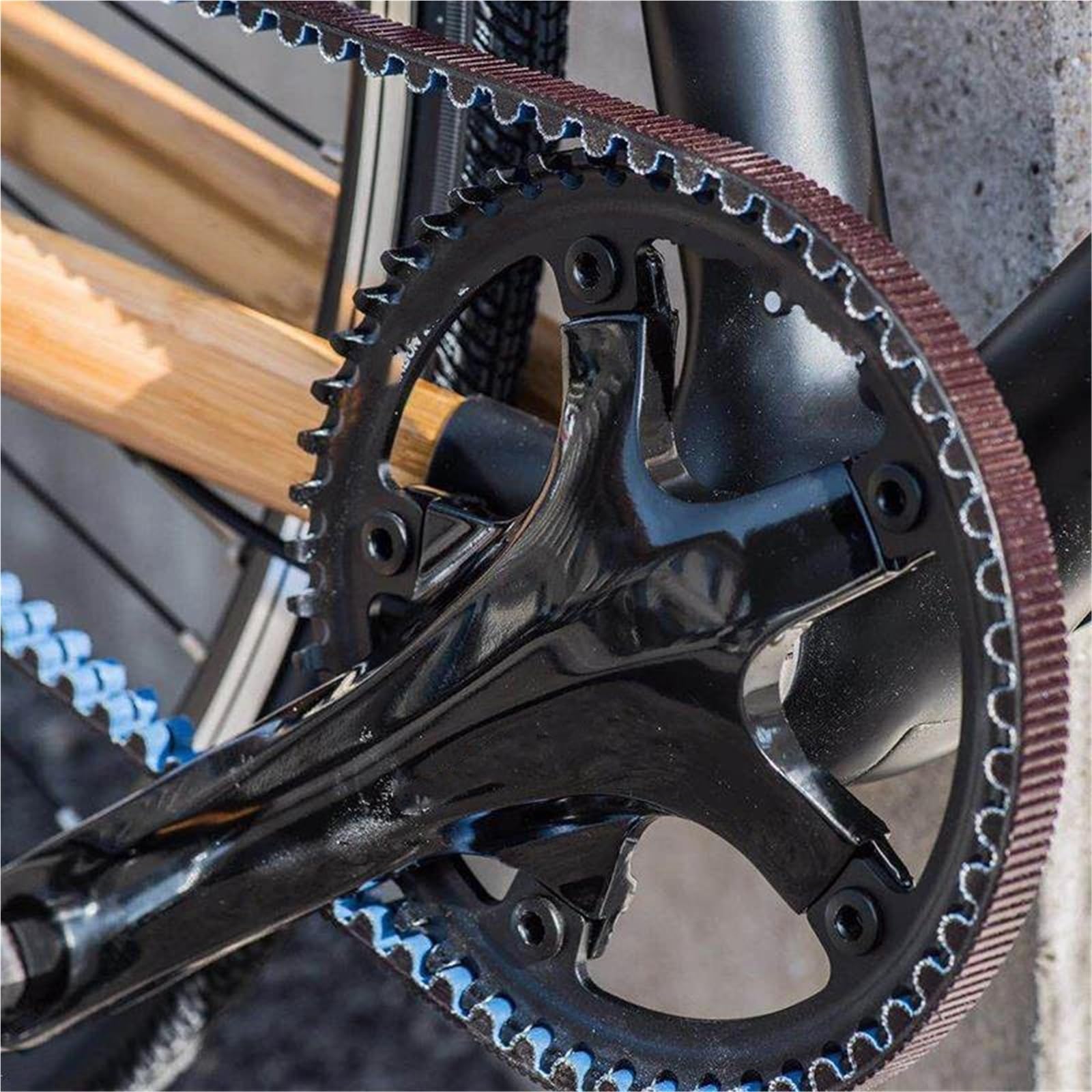 Für Gates Carbon-Antriebsriemen CDX Center Track Bike Fiber Fahrrad(120T CDX Blue)
